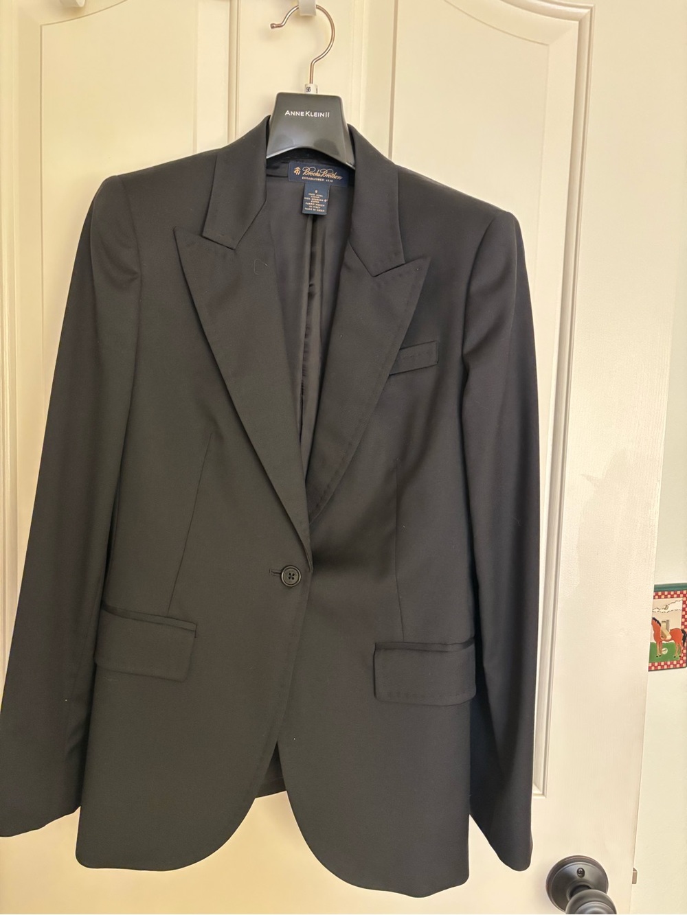 Brooks Brothers Black One-Button Tailored Blazer